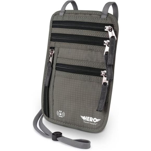 Neck Wallet – RFID Blocking Passport Holder – Easy to Conceal Travel Pouch - Picture 7 of 7